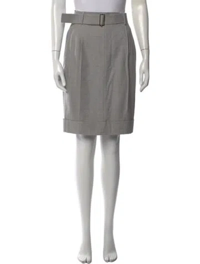 Pre-owned Gianfranco Ferre Virgin Wool Knee-length Skirt In Neutral