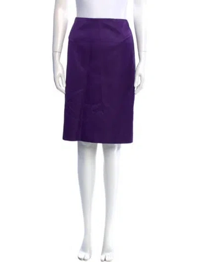 Pre-owned Gianfranco Ferre Virgin Wool Knee-length Skirt In Purple