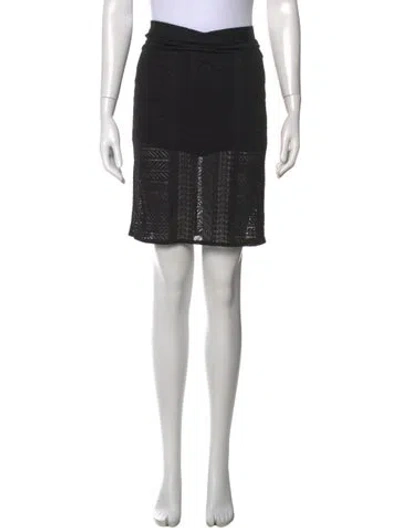 Pre-owned Gianfranco Ferre Virgin Wool Mini Skirt In Black