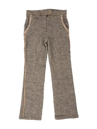 Pre-owned Gianfranco Ferre Virgin Wool Straight Leg Pants In Grey