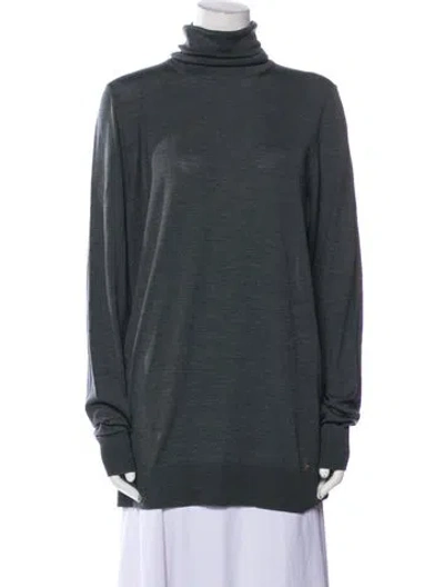 Pre-owned Gianfranco Ferre Virgin Wool Turtleneck Sweater In Gray