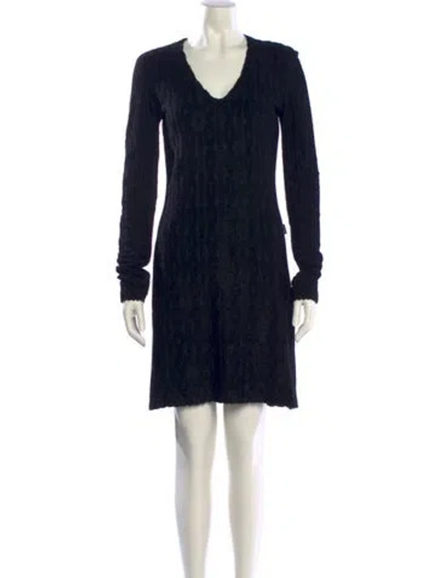 Pre-owned Gianfranco Ferre V-neck Knee-length Dress In Multi
