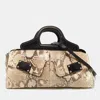 GIANFRANCO FERRE WATERSNAKE AND LEATHER CHARM SATCHEL