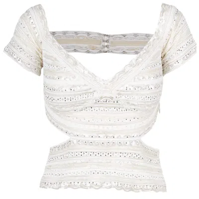 Pre-owned Gianfranco Ferre Gianfranco Ferré White Cut-out Top - '00s