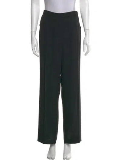 Pre-owned Gianfranco Ferre Wide Leg Pants In Black