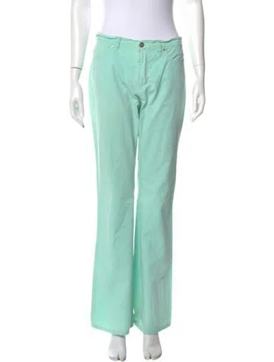 Pre-owned Gianfranco Ferre Wide Leg Pants In Green