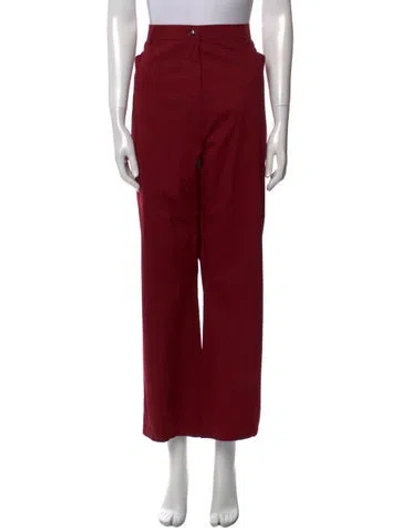 Pre-owned Gianfranco Ferre Wide Leg Pants In Red