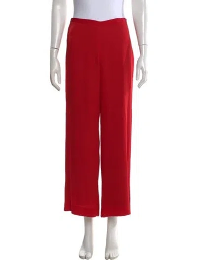 Pre-owned Gianfranco Ferre Wide Leg Pants In Red