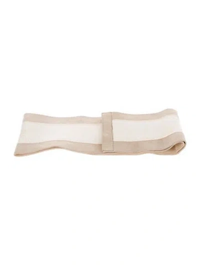 Pre-owned Gianfranco Ferre Wide Waist Belt In Neutral