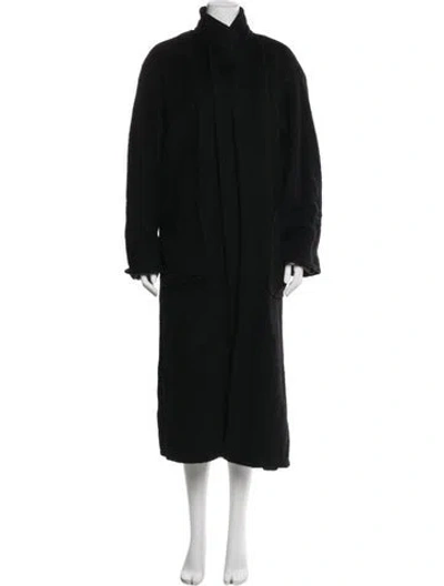Pre-owned Gianfranco Ferre Wool Coat In Black