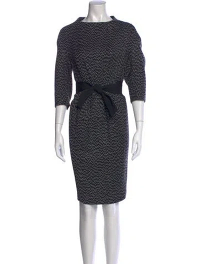 Pre-owned Gianfranco Ferre Wool Knee-length Dress In Black