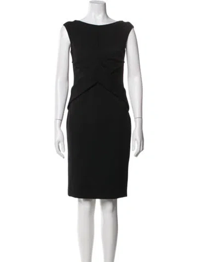 Pre-owned Gianfranco Ferre Wool Knee-length Dress In Black