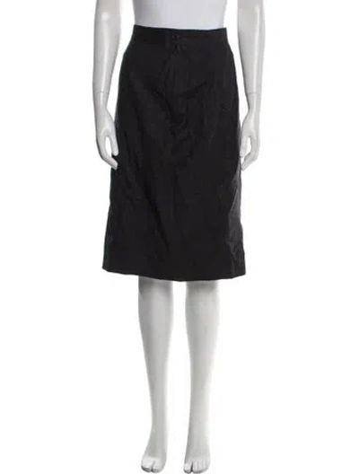 Pre-owned Gianfranco Ferre Wool Knee-length Skirt In Black