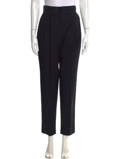 Pre-owned Gianfranco Ferre Wool Straight Leg Pants In Black