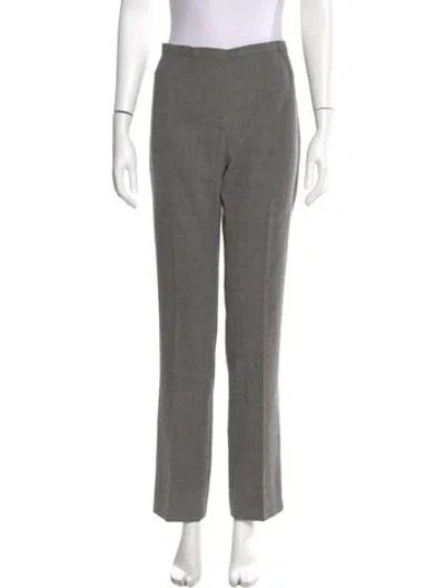Pre-owned Gianfranco Ferre Wool Straight Leg Pants In Gray
