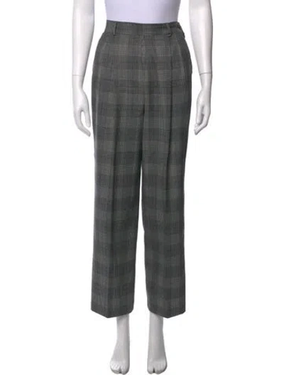 Pre-owned Gianfranco Ferre Wool Straight Leg Pants In Grey