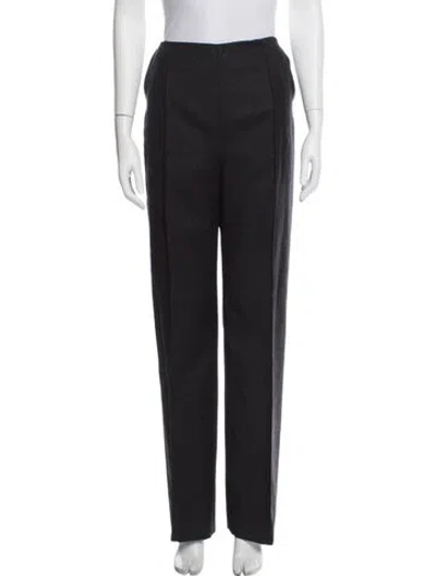 Pre-owned Gianfranco Ferre Wool Wide Leg Pants In Gray