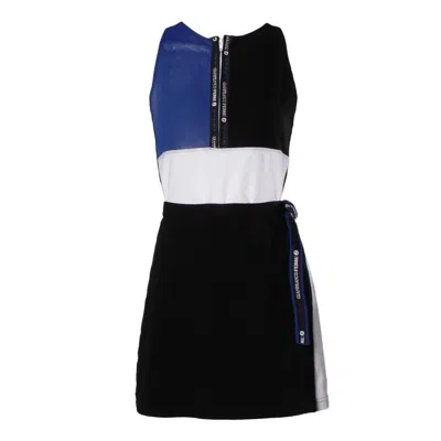 Pre-owned Gianfranco Ferre Y2k  Vintage Sporty Color Block 2-piece Skirt + Top Ensemble In Black