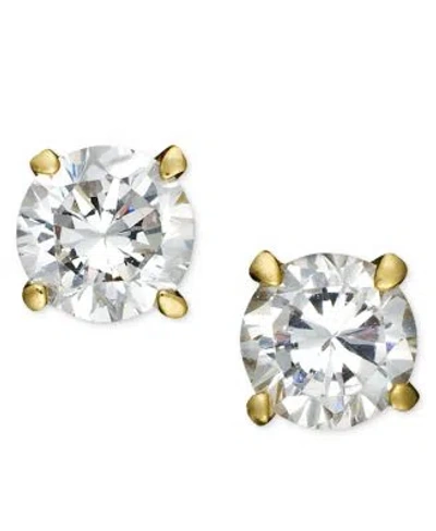 Giani Bernini 18k Gold Over Sterling Silver Earrings Cubic Zirconia Round Stud Earrings 4 8mm