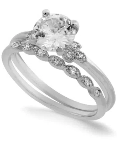 Giani Bernini 2-pc. Cubic Zirconia Wedding Set, Created For Macy's In White