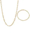 Giani Bernini 2-pc. Set Paperclip Link Chain Necklace & Matching Bracelet, Created For Macy's In Gold Over Silver
