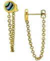 GIANI BERNINI ABALONE CHAIN FRONT AND BACK DROP EARRINGS IN 18K GOLD-PLATED STERLING SILVER (ALSO IN PINK SHELL), 