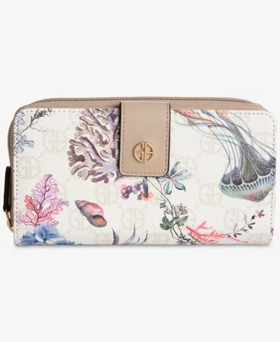 Giani Bernini Aio Sea Print Wallet, Macy's Exclusive In White