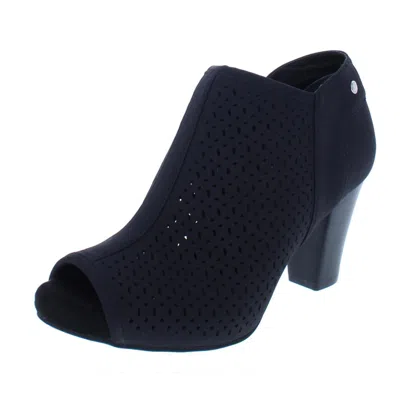 Giani Bernini Angye Womens Faux Leather Block Heel Peep-toe Heels In Black