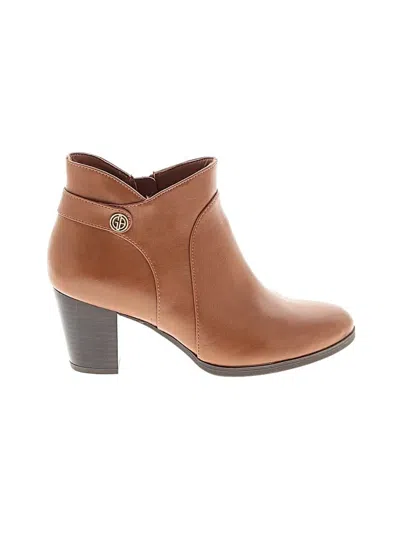 Pre-owned Giani Bernini Ankle Boots In Brown