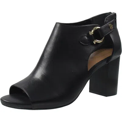 Giani Bernini Ariiannal Womens O-ring Leather Block Heels In Black