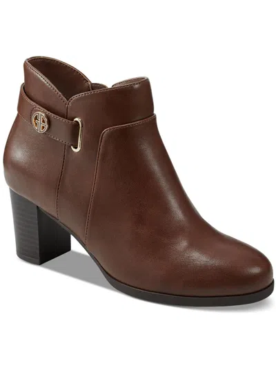 Giani Bernini Artemy Womens Block Heel Slip On Booties In Multi