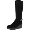 Giani Bernini Atlinna Womens Zipper Leather Knee-high Boots In Black