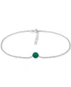Giani Bernini Aventurine Ankle Bracelet (also In Cultured Freshwater Pearl, Onyx, Howlite, Sodalite), Created For In Aventurine,silver