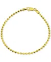 Giani Bernini Beaded Chain Bracelet In Sterling Silver, Created For Macy's In Gold Over Silver