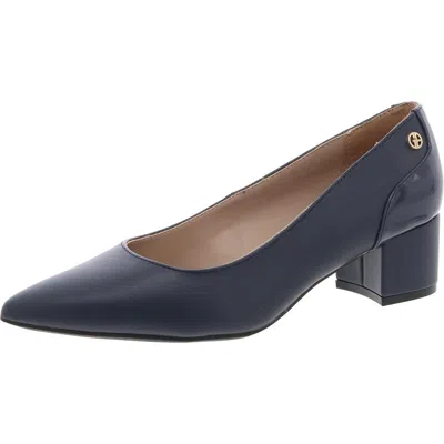 Giani Bernini Blakely Womens Solid Faux Leather Block Heels In Multi