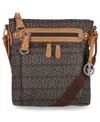 Giani Bernini Block Signature Crossbody, Created For Macy's In Brown,silver