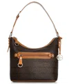 Giani Bernini Block Signature Hobo, Created For Macy's In Brown,silver