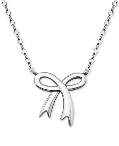 Giani Bernini Bow Pendent Necklace, 16" + 2" Extender, 18k Gold-plated Sterling Silver (also In Sterling Silver) E