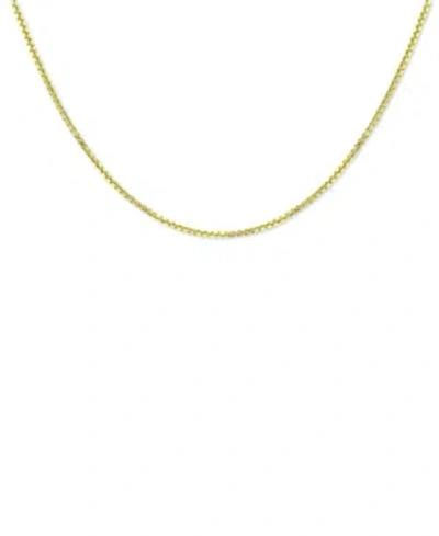 Giani Bernini Box Link 18" Chain Necklace In 18k Gold-plated Sterling Silver, Created For Macy's In Gold Over Silver