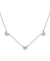 Giani Bernini Butterfly Trio Collar Necklace, 16" + 2" Extender, Created For Macy's In Silver