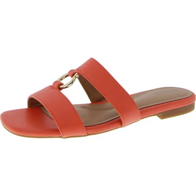Giani Bernini Caitlynn Womens Embellished Faux Leather Slide Sandals