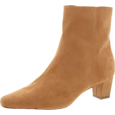 Giani Bernini Carlie Womens Zipper Faux Suede Booties In Camel Micro