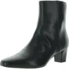 Giani Bernini Carliee Womens Memory Foam Faux Leather Ankle Boots In Black