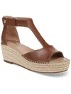 GIANI BERNINI CAYLAA WOMENS FAUX LEATHER ANKLE STRAP WEDGE SANDALS