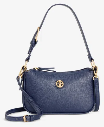 Giani Bernini Colorblock Pebble Crossbody, Exclusively At Macy's In Blue