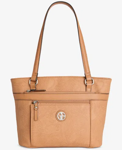 Giani Bernini Colorblock Pebble Tote, Exclusively At Macy's In Brown