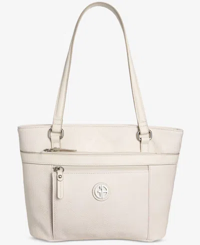 Giani Bernini Colorblock Pebble Tote, Exclusively At Macy's In White