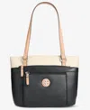 Giani Bernini Colorblock Pebble Tote, Exclusively At Macy's In Black