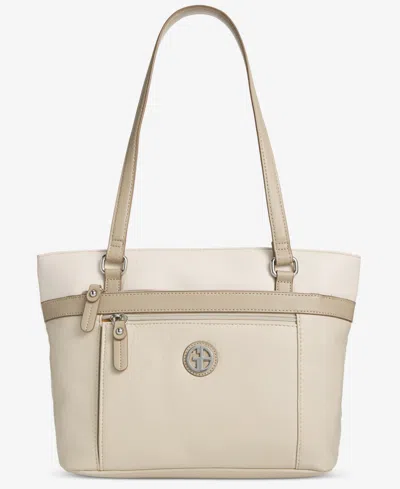 Giani Bernini Colorblock Pebble Tote, Exclusively At Macy's In Neutral