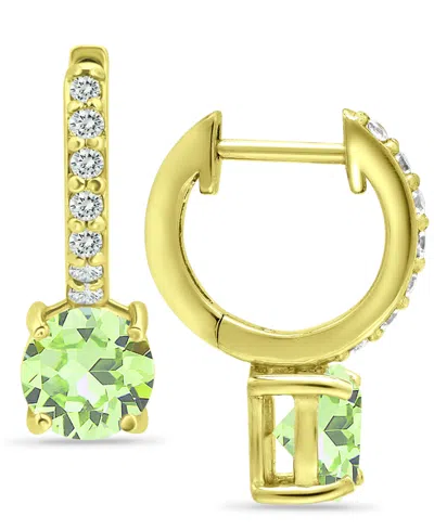 Giani Bernini Colored Cubic Zirconia Huggie Hoop Earrings In Sterling Silver Or 18k Gold Over Silver (also Availab